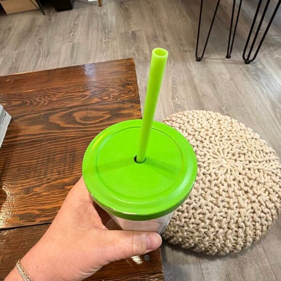 Starbucks Faceted White 16 oz Tumbler Green Lid Straw Cold Cup Scuffed - Picture 2 of 5